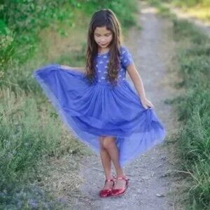 Taylor Joelle Evie Grimhilde Disney Descendants Crown Blue Tulle Twirl Dress 8